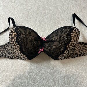 Betsy Johnson Leopard Print Bra Size 34D